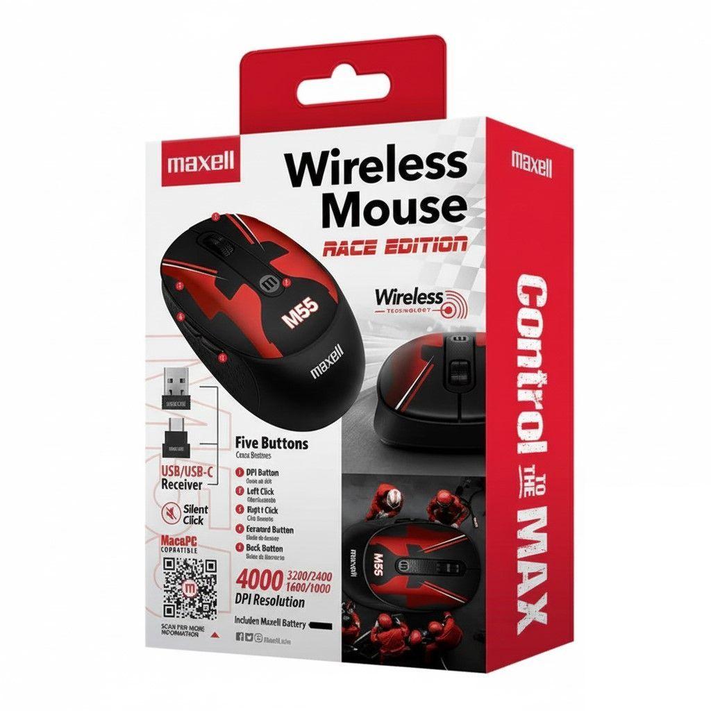 Mouse Inalámbrico Maxell Race M55 4000dpi Usb/usb-c-2