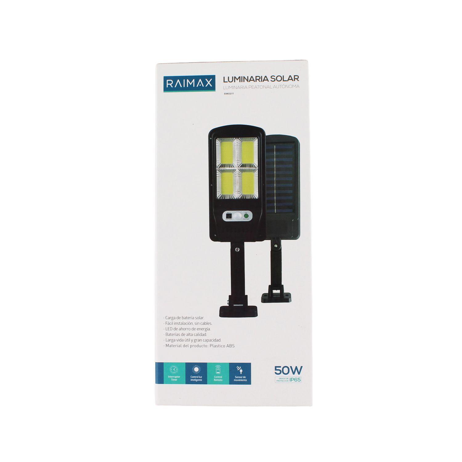 Foco Solar 50W con Sensor 4 Paneles LED IP65 RM0011 Raimax-3