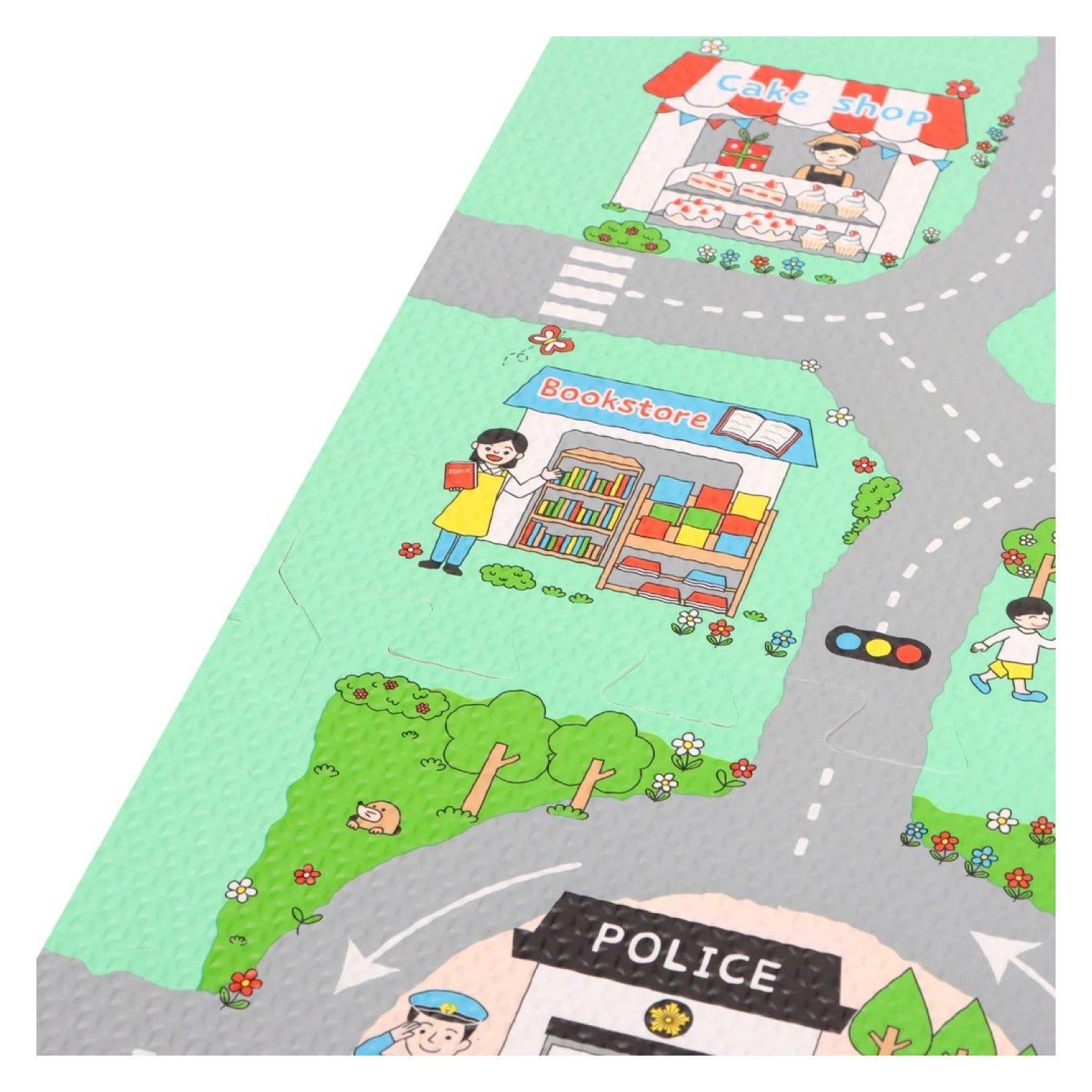 Alfombra Mat Eva Pista Ciudad 9 Piezas Infanti-4