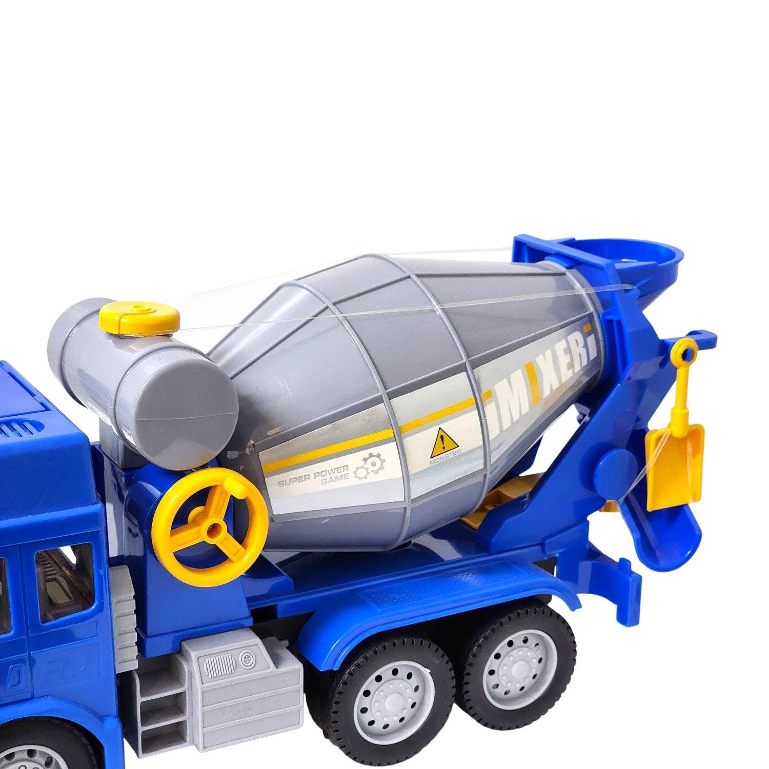 Juguete Camión Hormigonera Luz Sonido Fricción DBG1678 Azul-3