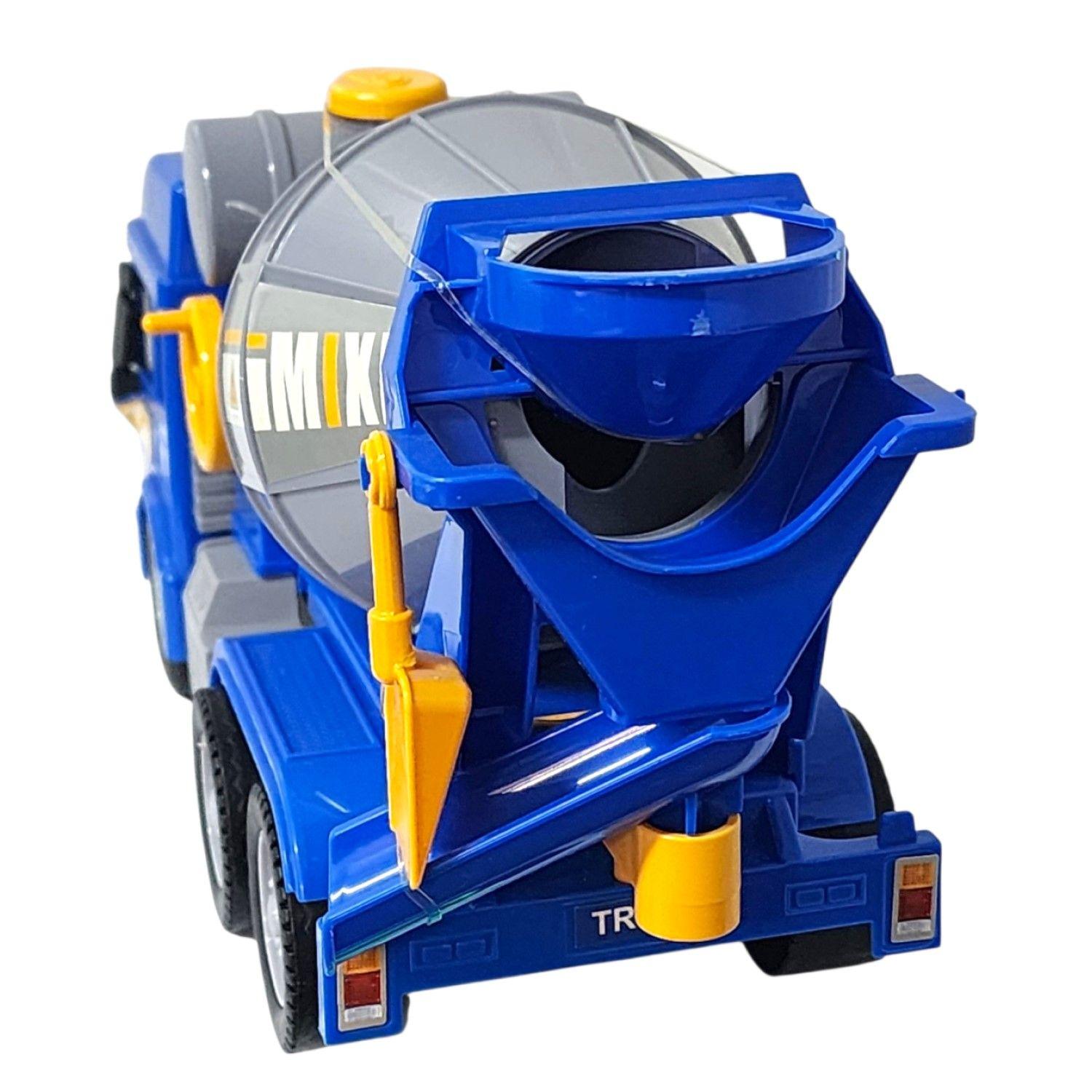 Juguete Camión Hormigonera Luz Sonido Fricción DBG1678 Azul-4