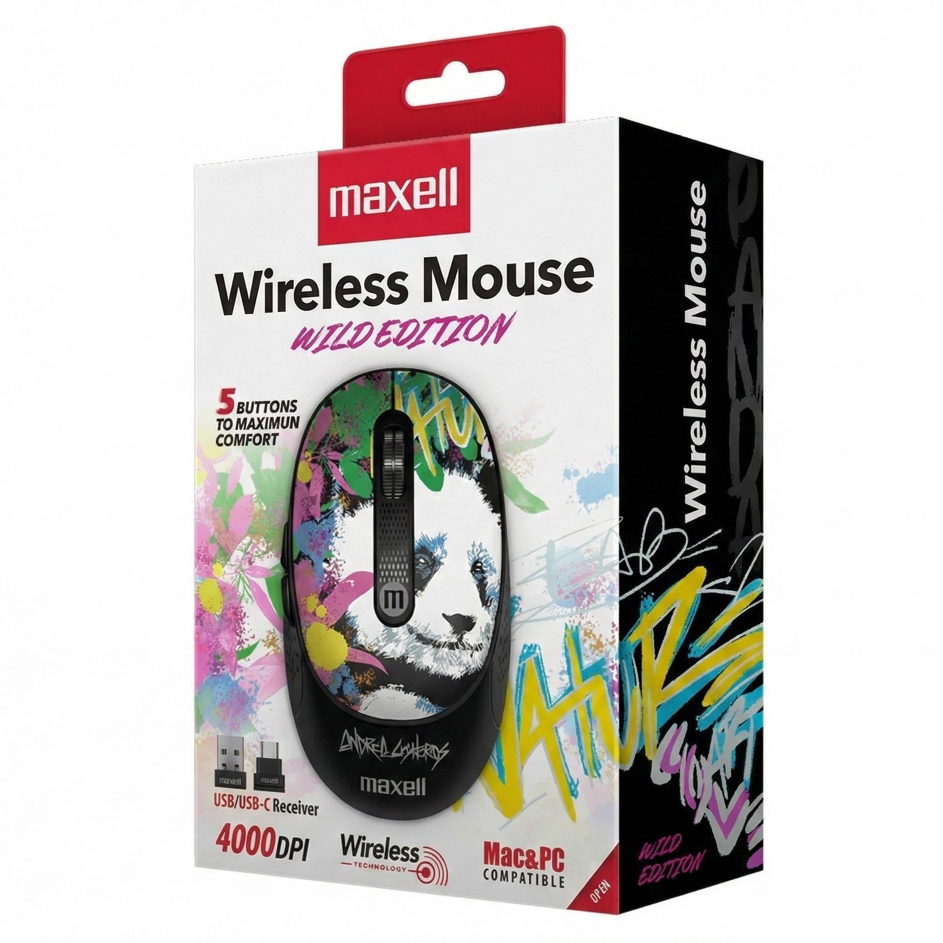 Mouse Inalámbrico Maxell Wild Panda 4000dpi Usb/usb-c-2