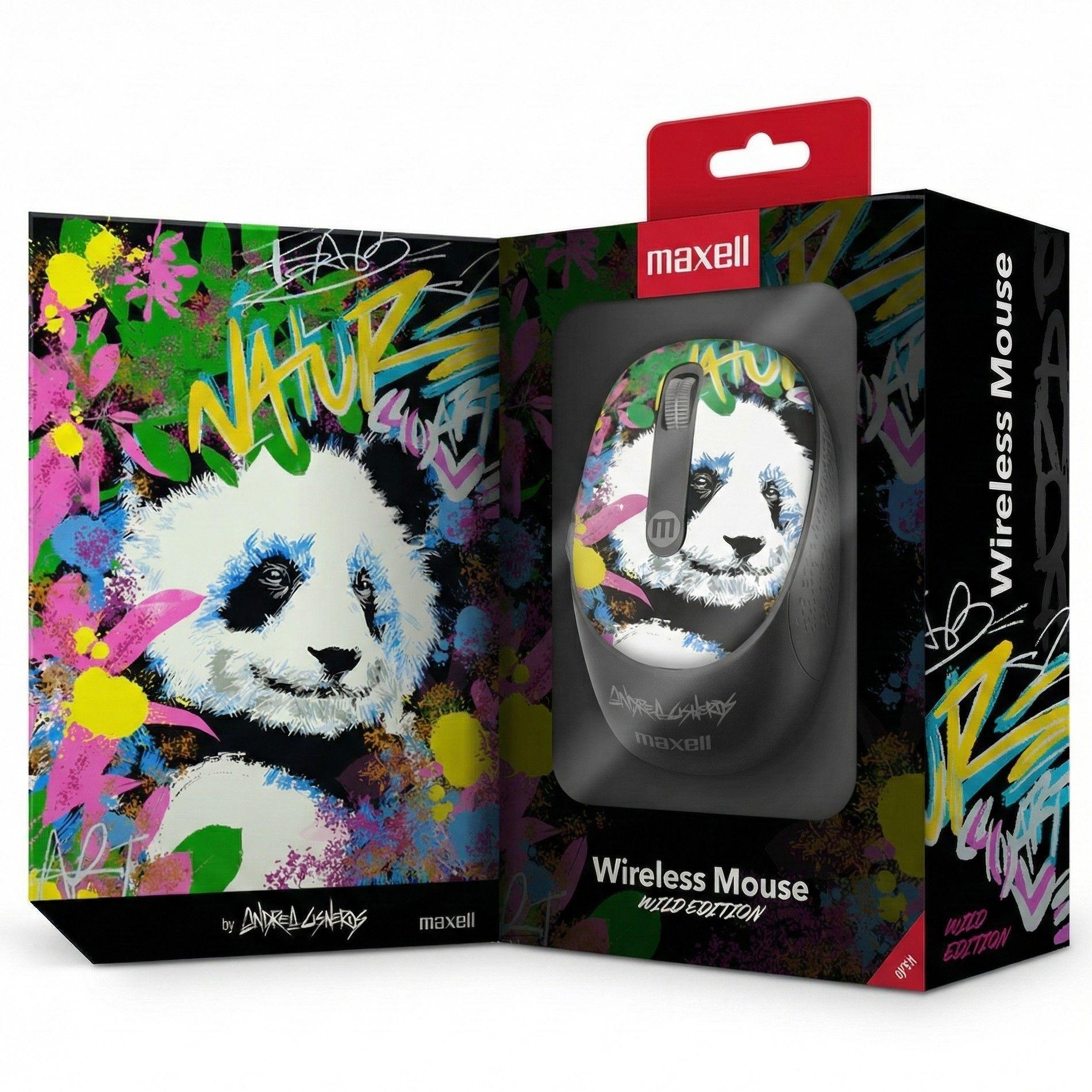 Mouse Inalámbrico Maxell Wild Panda 4000dpi Usb/usb-c-3