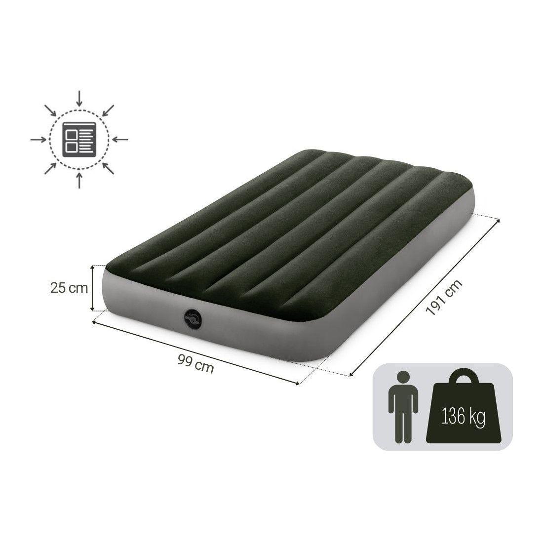 Colchón Inflable Intex 1,5 Plazas Prestige Downy 99x191x25 Cm-1