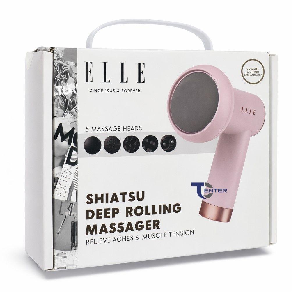 Masajeador inalámbrico ELLE Shiatsu EL1718 Rosa-6
