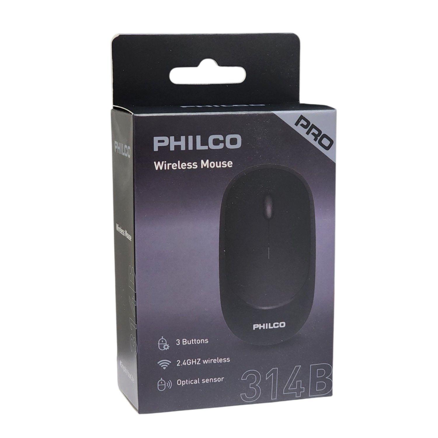 Mouse Inalámbrico Philco Pro 2.4G Negro PPR7314B-6