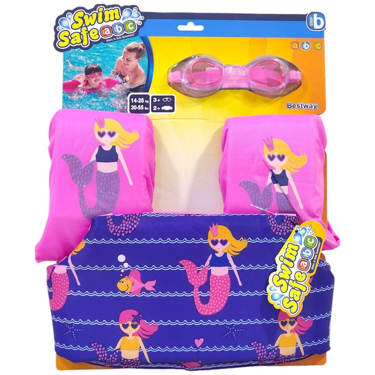 Kit Flotador De Brazo + Lentes De Agua Niña Bestway-6