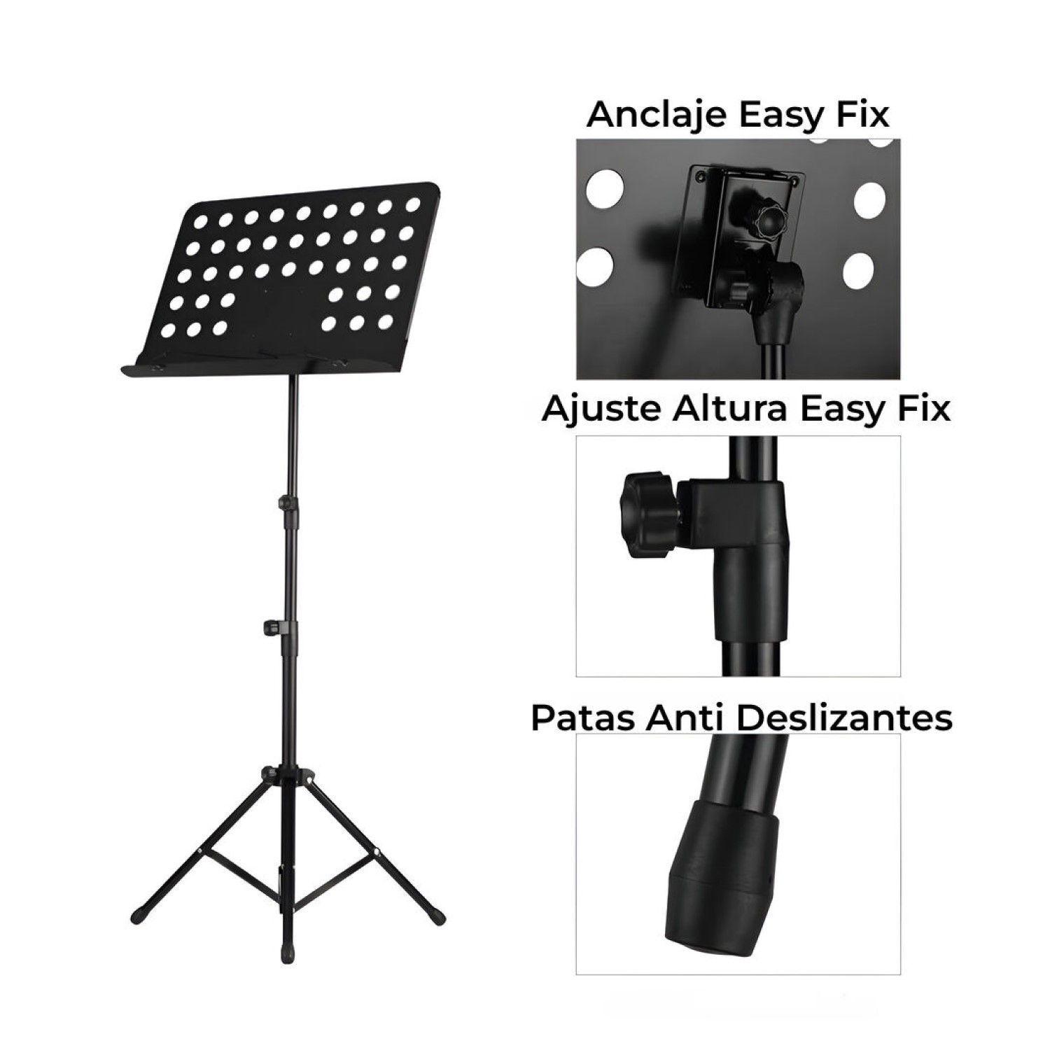 Soporte Atril Para Partituras Ajustable Hendrix Hx0064-3