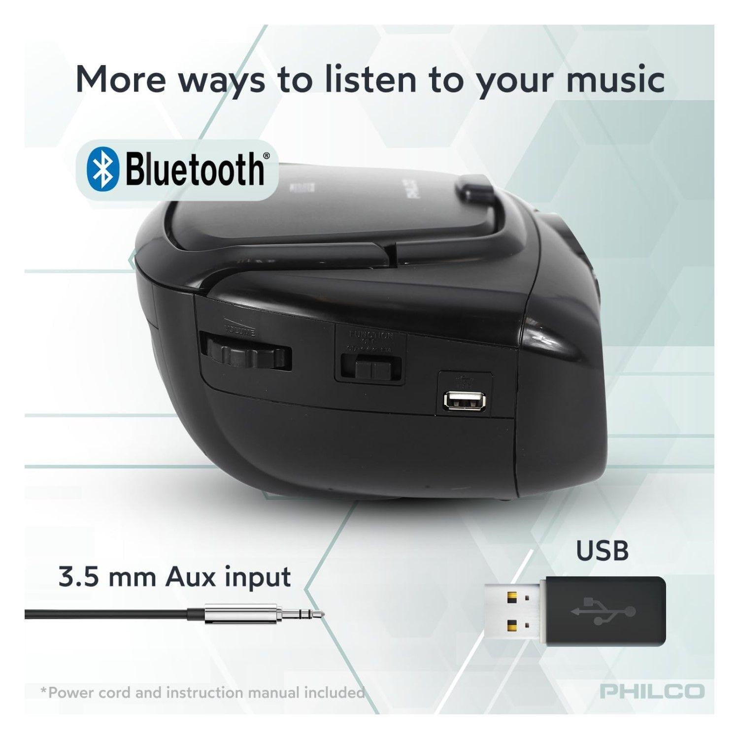 Boombox Retro Reproductor Bluetooth CD USB FM 2005BT Philco-4