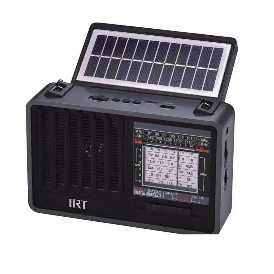 Radio Solar Recargable IRT Con Lampara 8 bandas-0