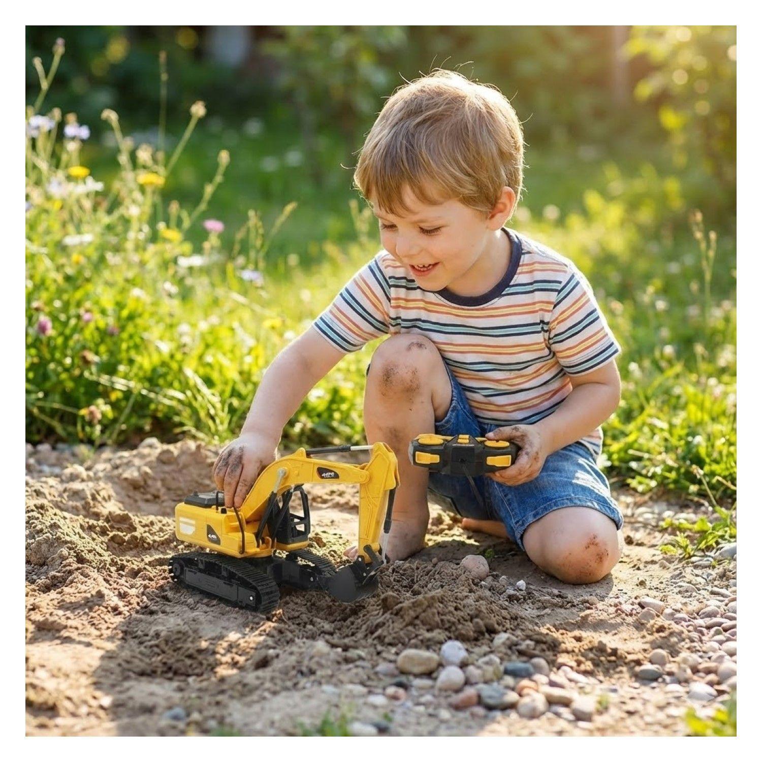 Juguete Excavadora RC 5 Canales Esc 1:24 Recargable DBG1697-4