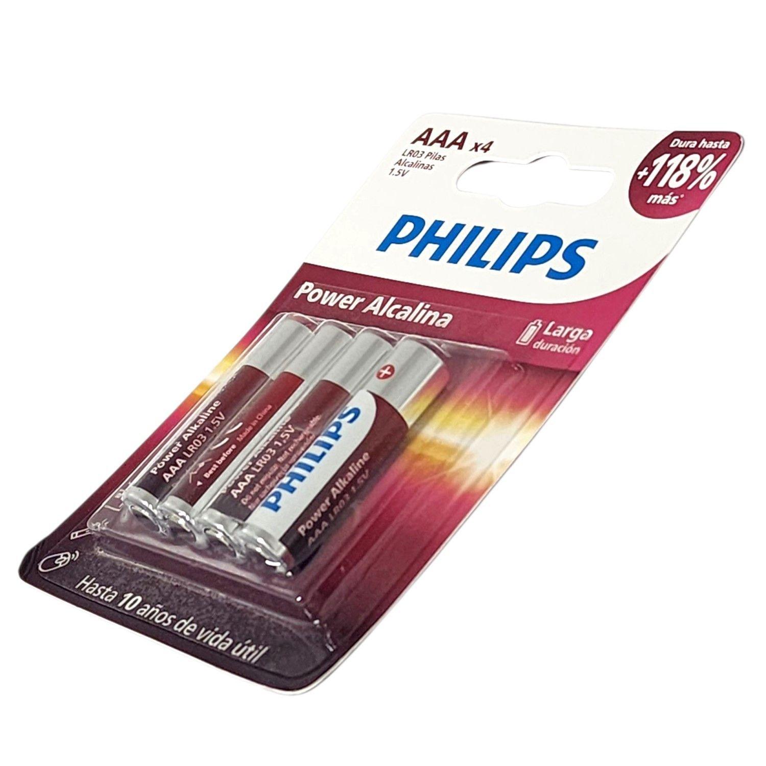 Pack 4 Pilas AAA Alcalinas LR03P4B Philips-5