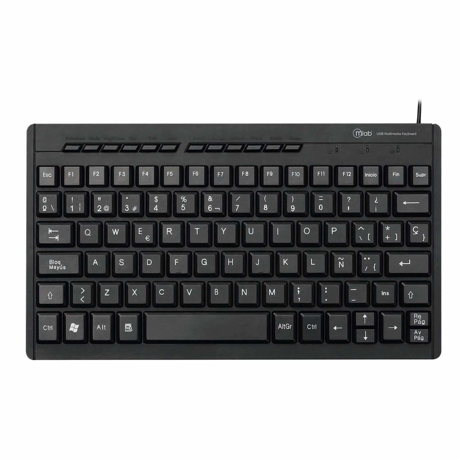 Teclado Multimedia Mlab Square Slim 250 Usb-0