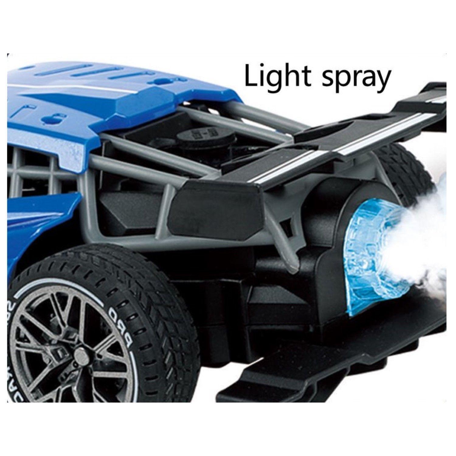 Auto de Carrera RC Luces Música Lanza Vapor DBG1579BL Azul-3