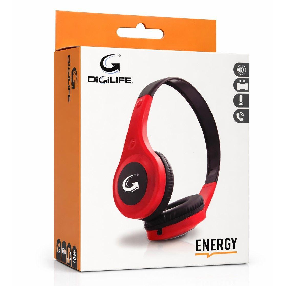 Audífono Cableados Digilife DGL-450025 3.5mm Rojo-3