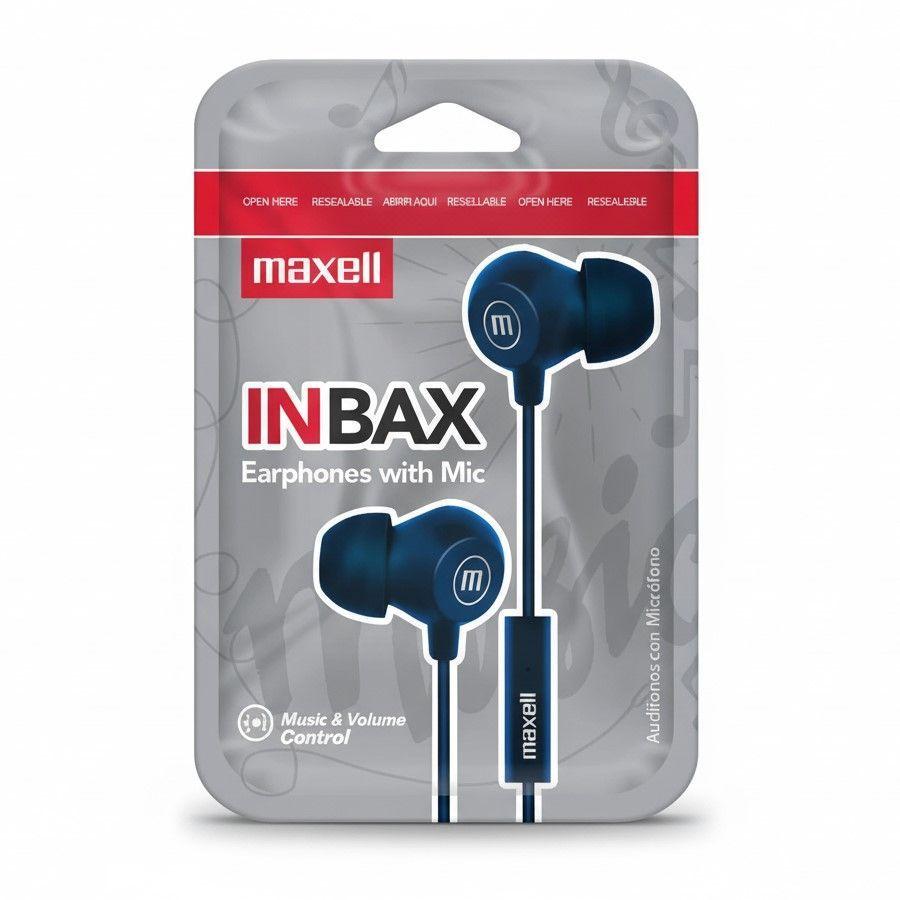 Audífonos Maxell INBAX Con Mic In Ear 3.5mm Azul-2