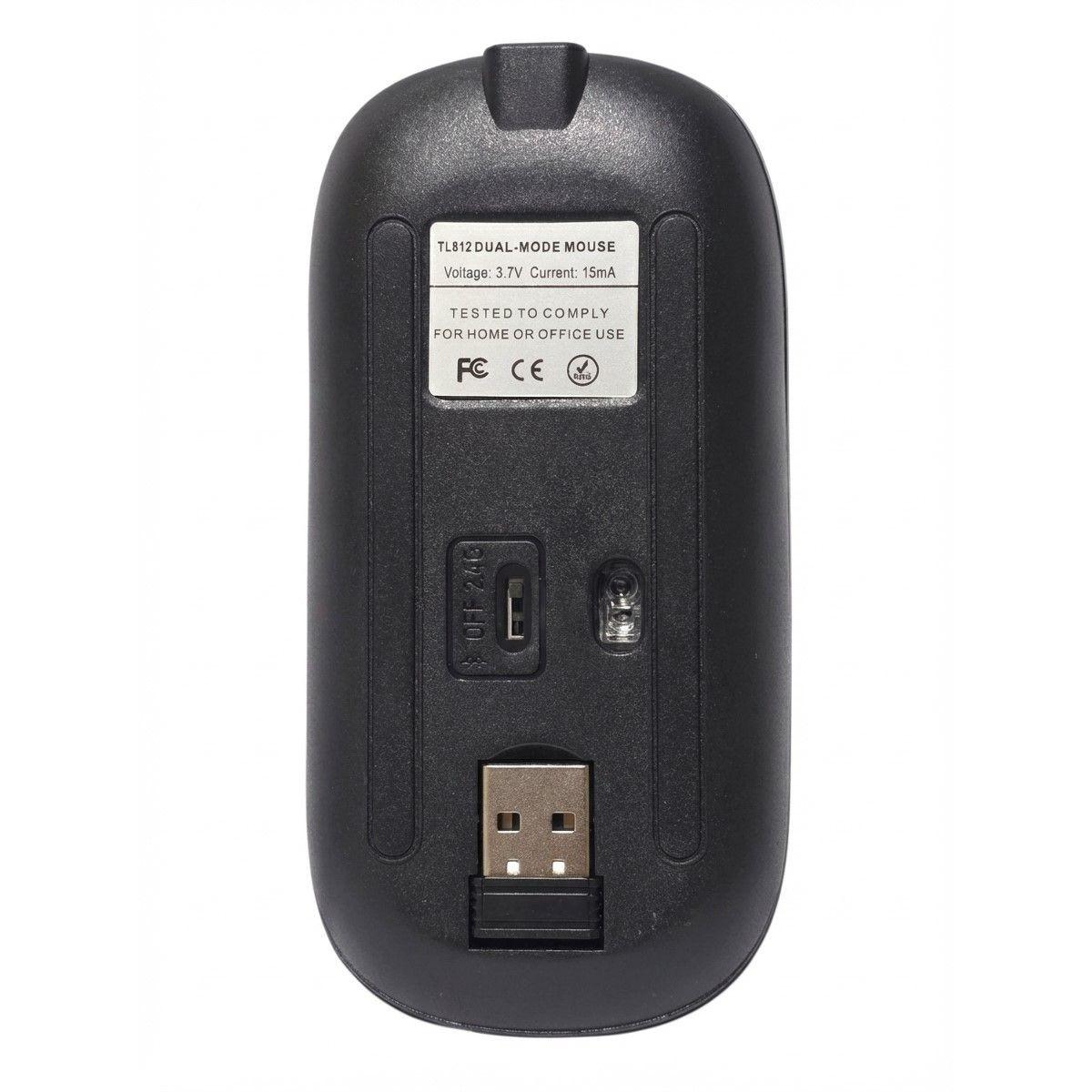 Mouse Inalámbrico Dual BT Tecnolab TL812BK-4