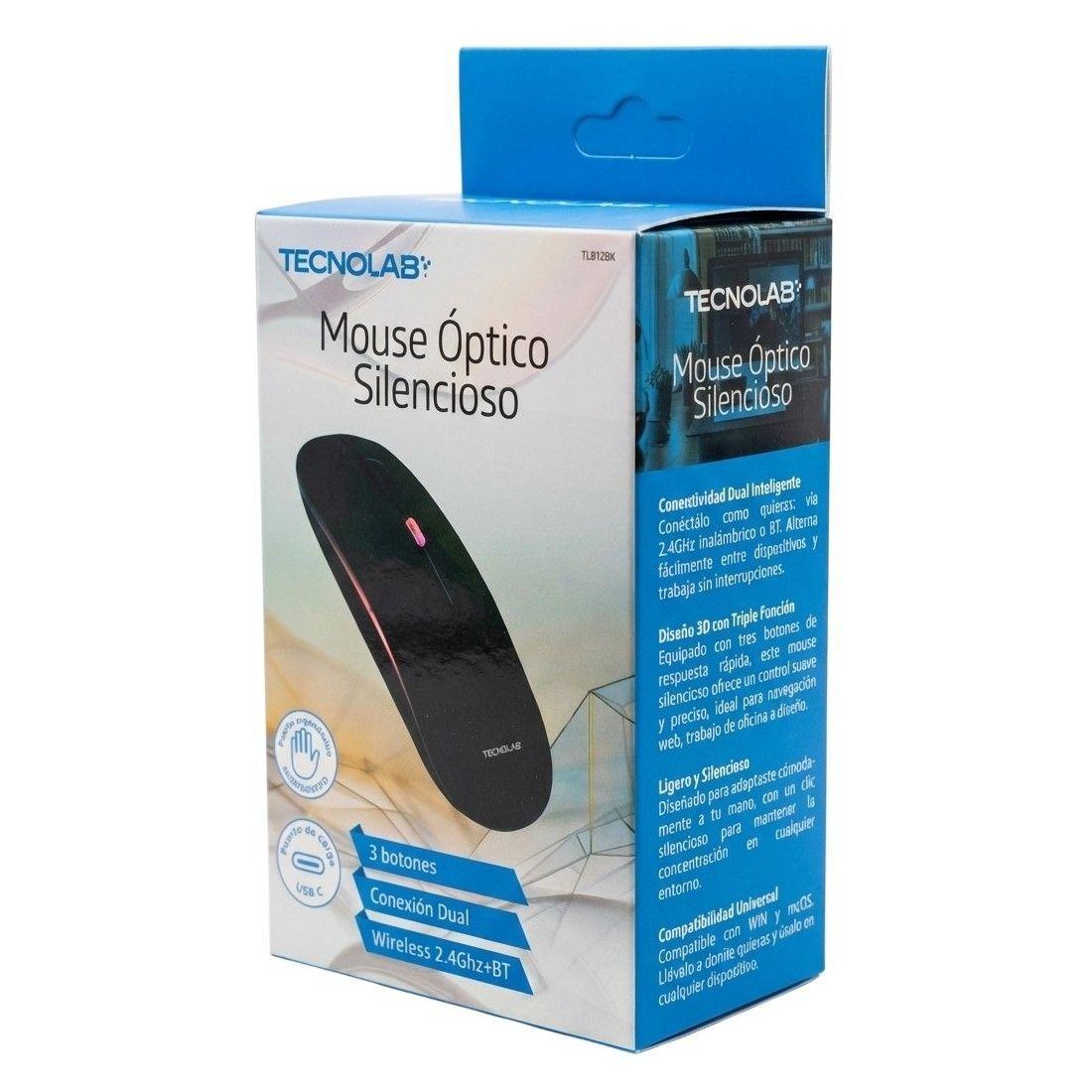 Mouse Inalámbrico Dual BT Tecnolab TL812BK-5