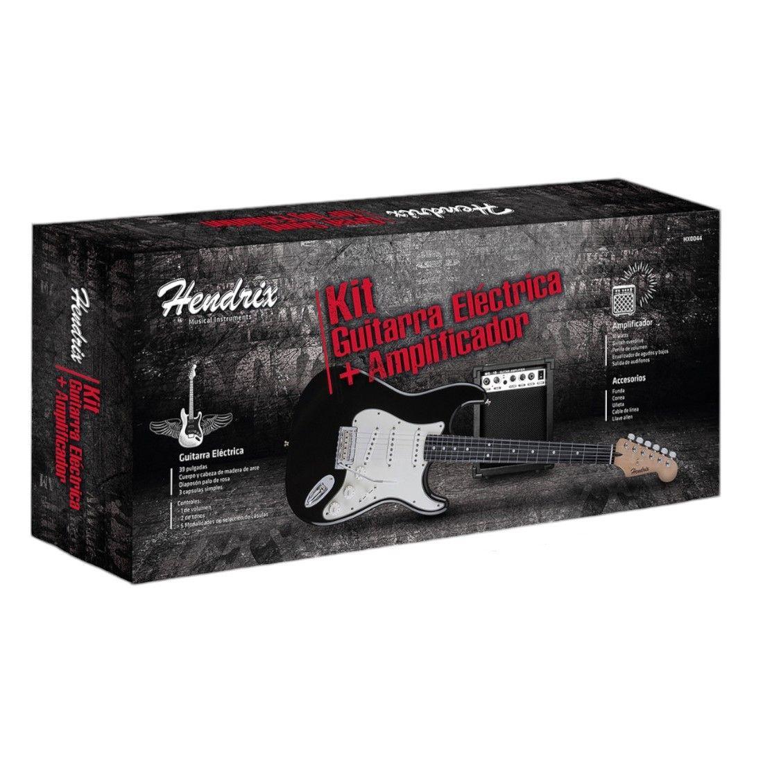 Kit Guitarra Eléctrica 39 Amplificador 10w Hendrix Hx0044-7