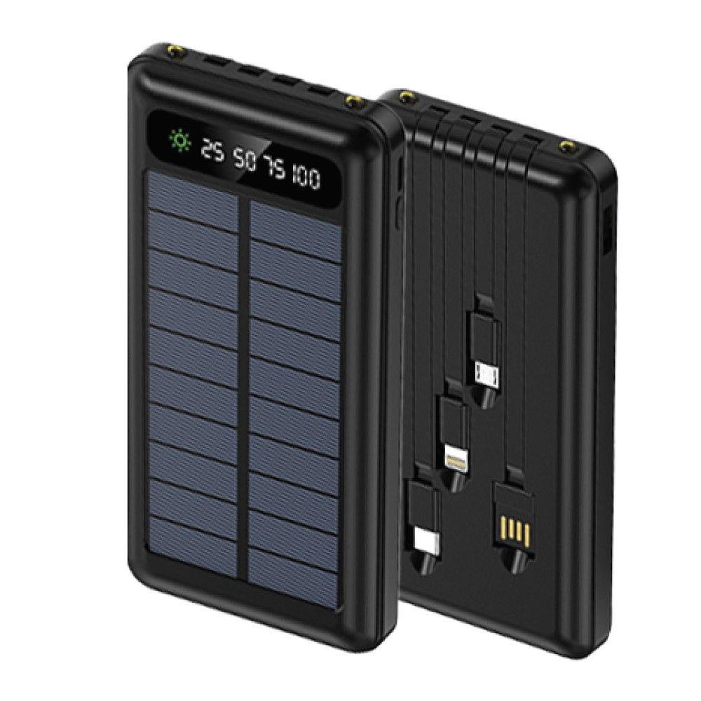 Batería Portátil Solar Power Bank 10.000 Mha Tecnolab TL570BK-0