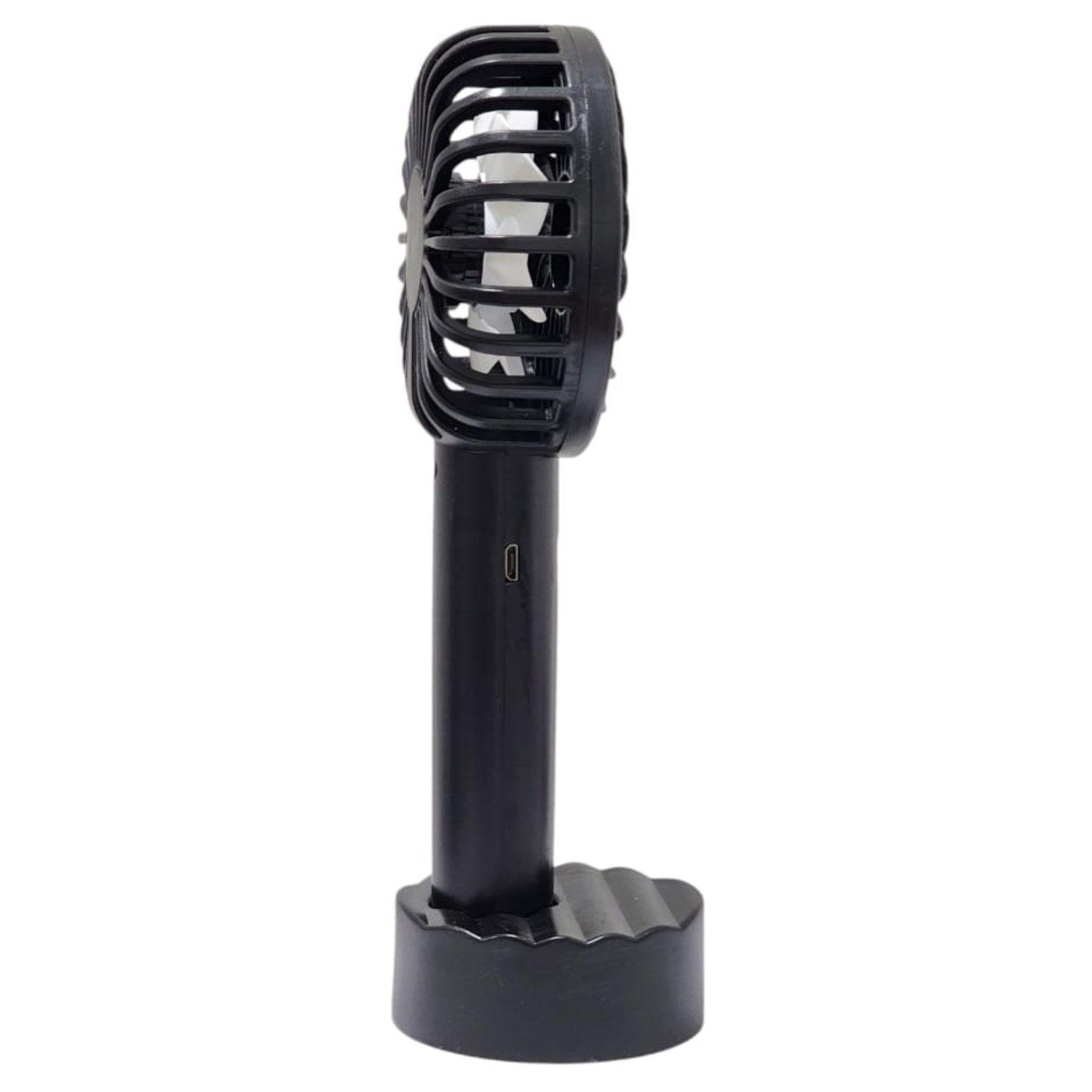 Ventilador Recargable Portátil Base Tecnolab Negro TL671BK-2