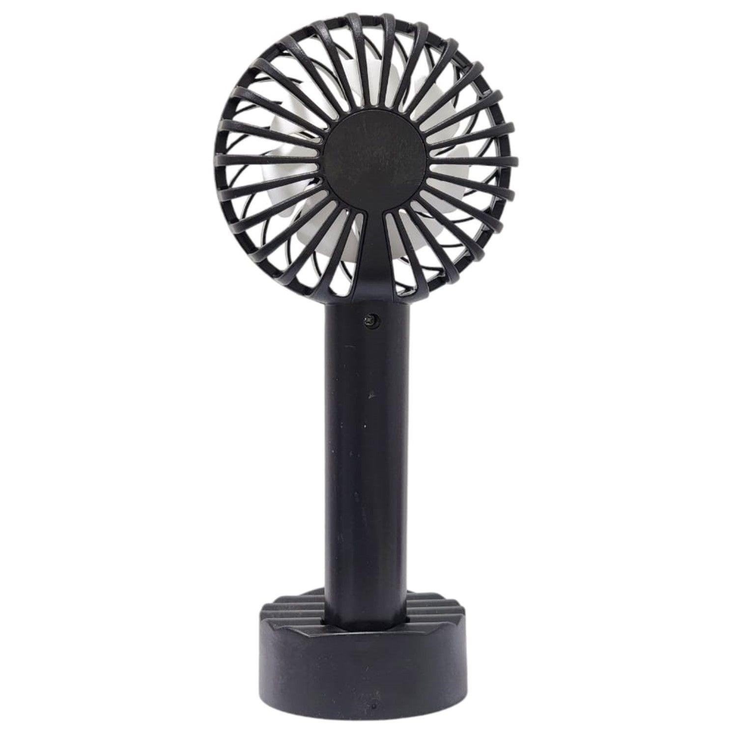 Ventilador Recargable Portátil Base Tecnolab Negro TL671BK-3
