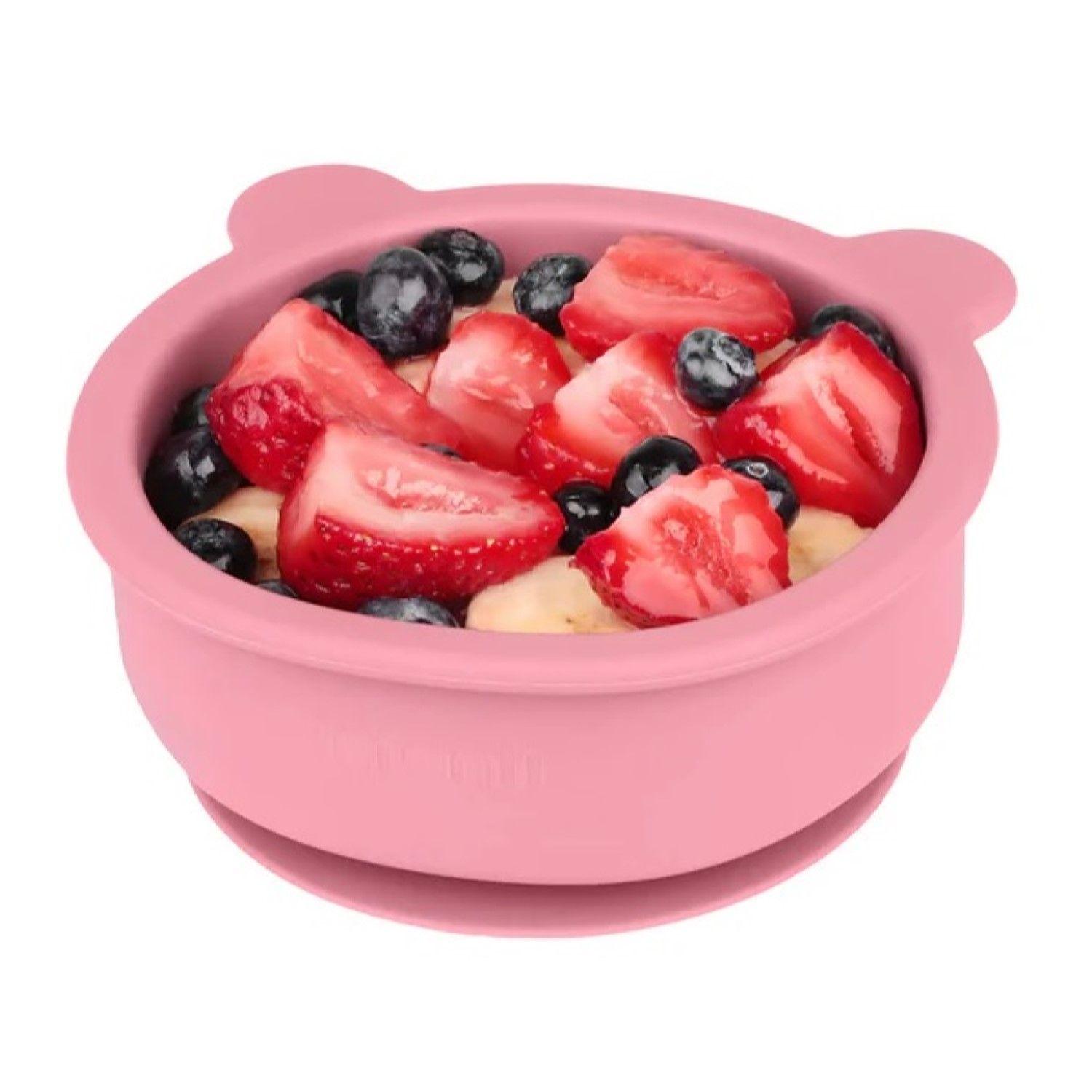Bowl de Silicona con ventosa Bebe 340ml Infanti 6m+ Rosa-3