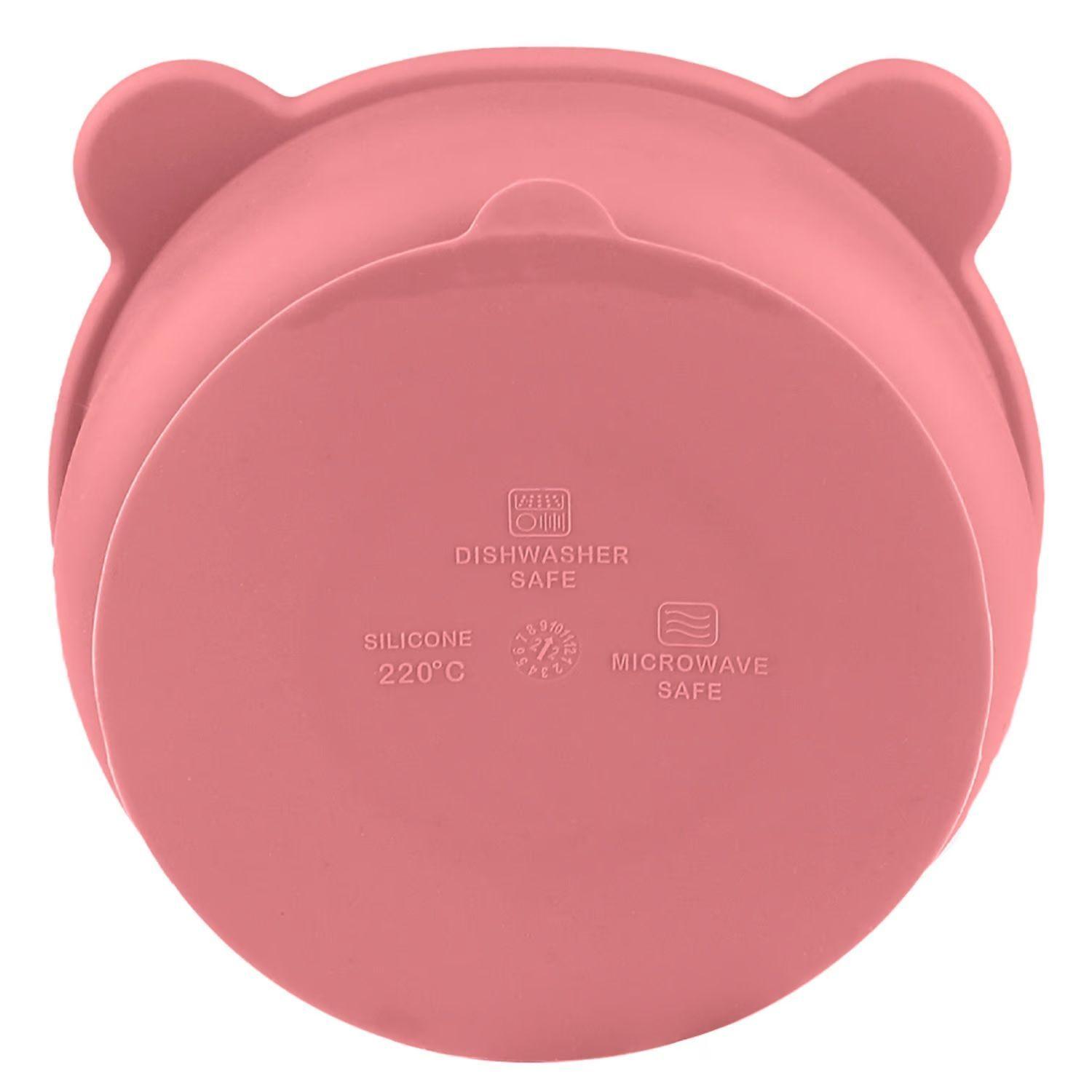 Bowl de Silicona con ventosa Bebe 340ml Infanti 6m+ Rosa-4