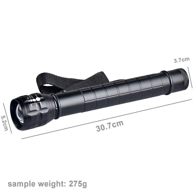 Linterna Táctica Led Aluminio 30cm a Pilas GK8033-4