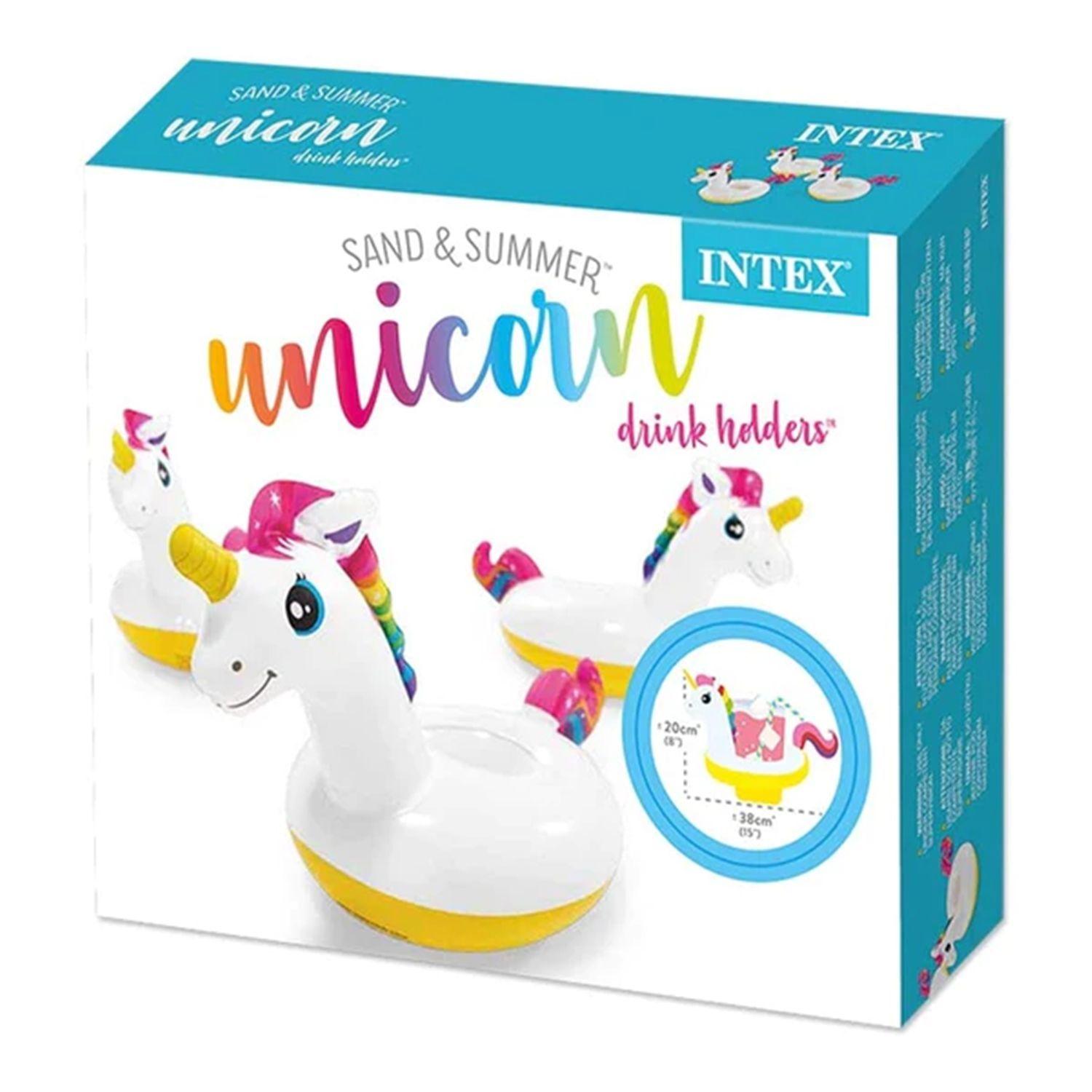 Pack 3 Posavasos Para Piscina Unicornio Intex 20x38 Cm-4