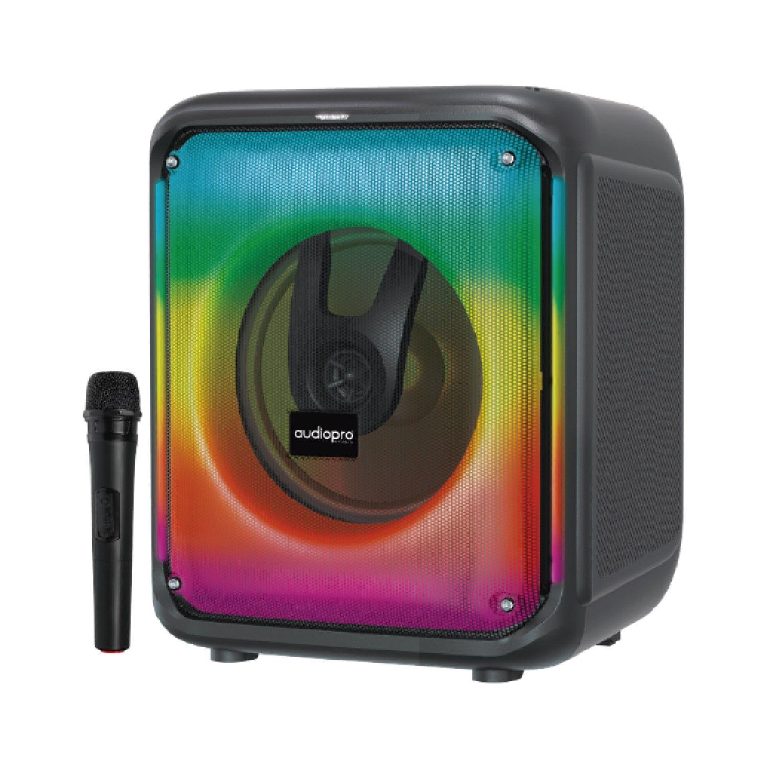 Parlante Karaoke BT Portátil Micrófono RGB Audiopro AP02097-0