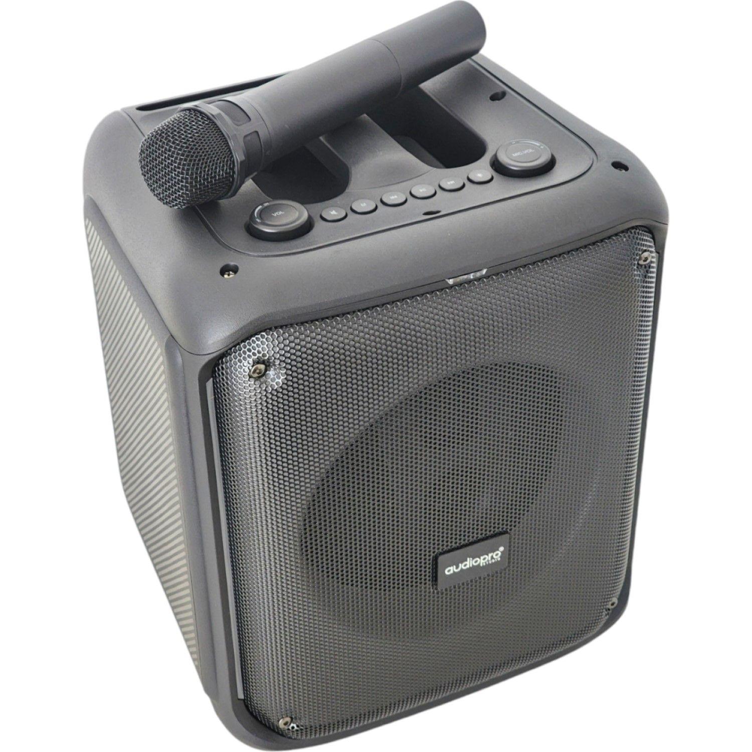 Parlante Karaoke BT Portátil Micrófono RGB Audiopro AP02097-2