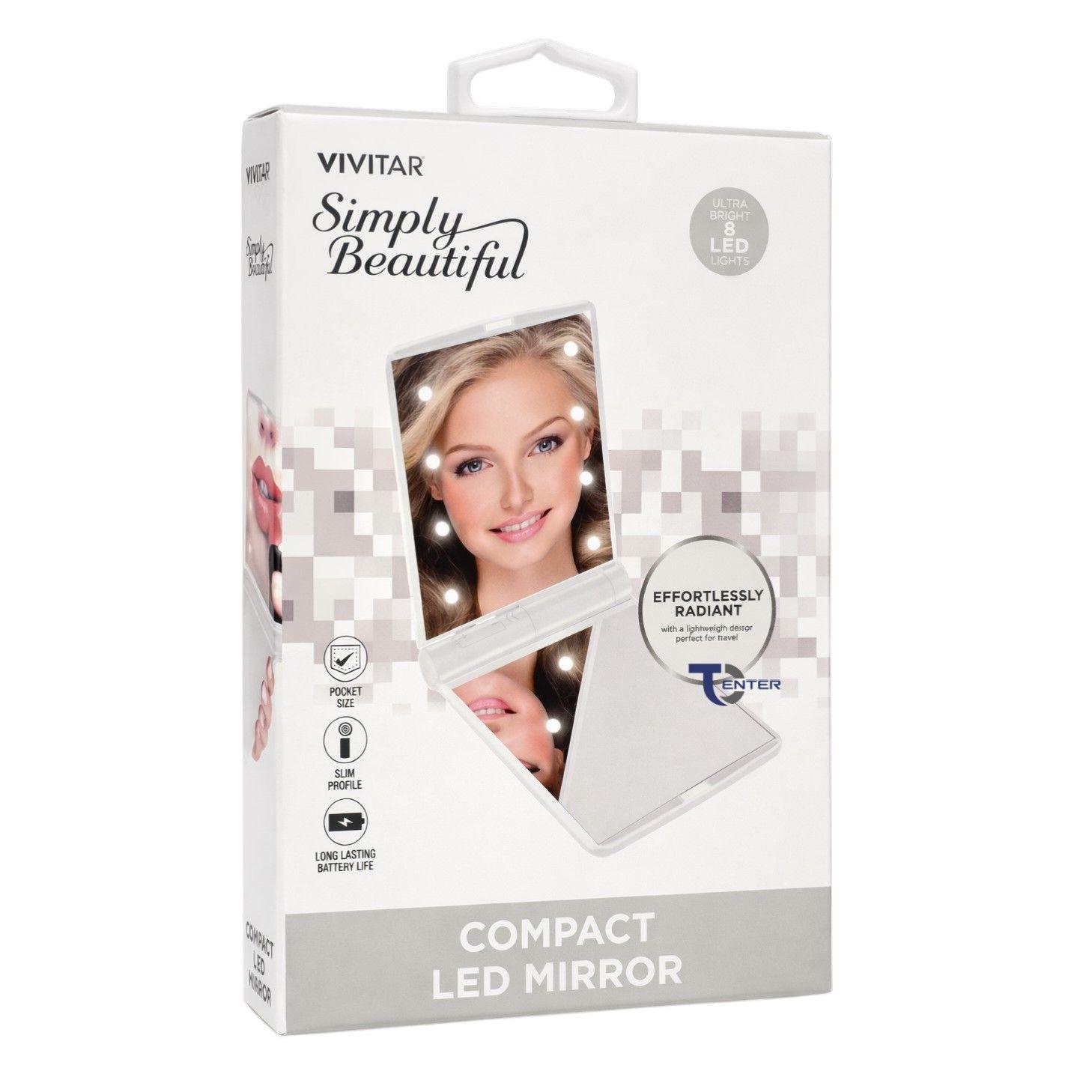 Espejo Compacto Plegable Vivitar MR350 8 Led-1