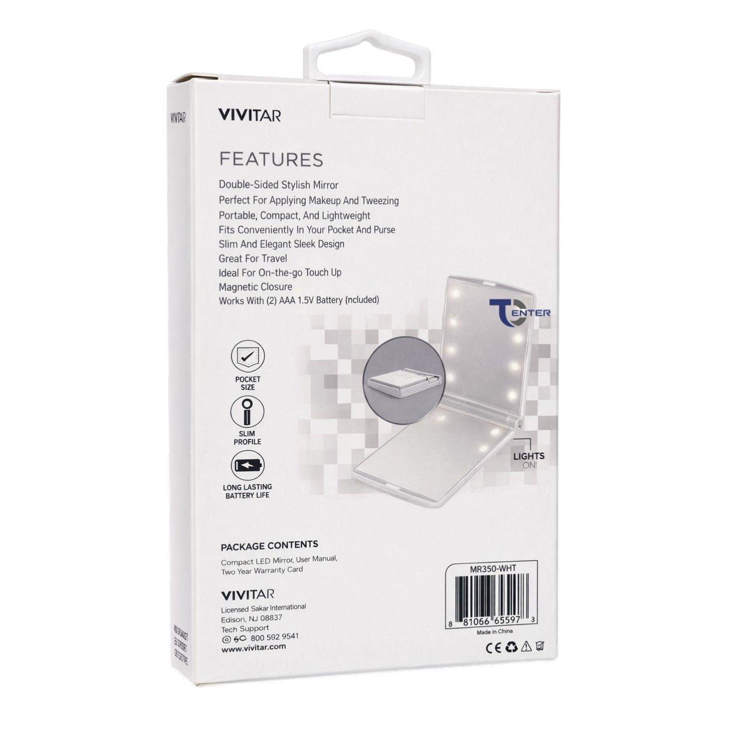 Espejo Compacto Plegable Vivitar MR350 8 Led-2