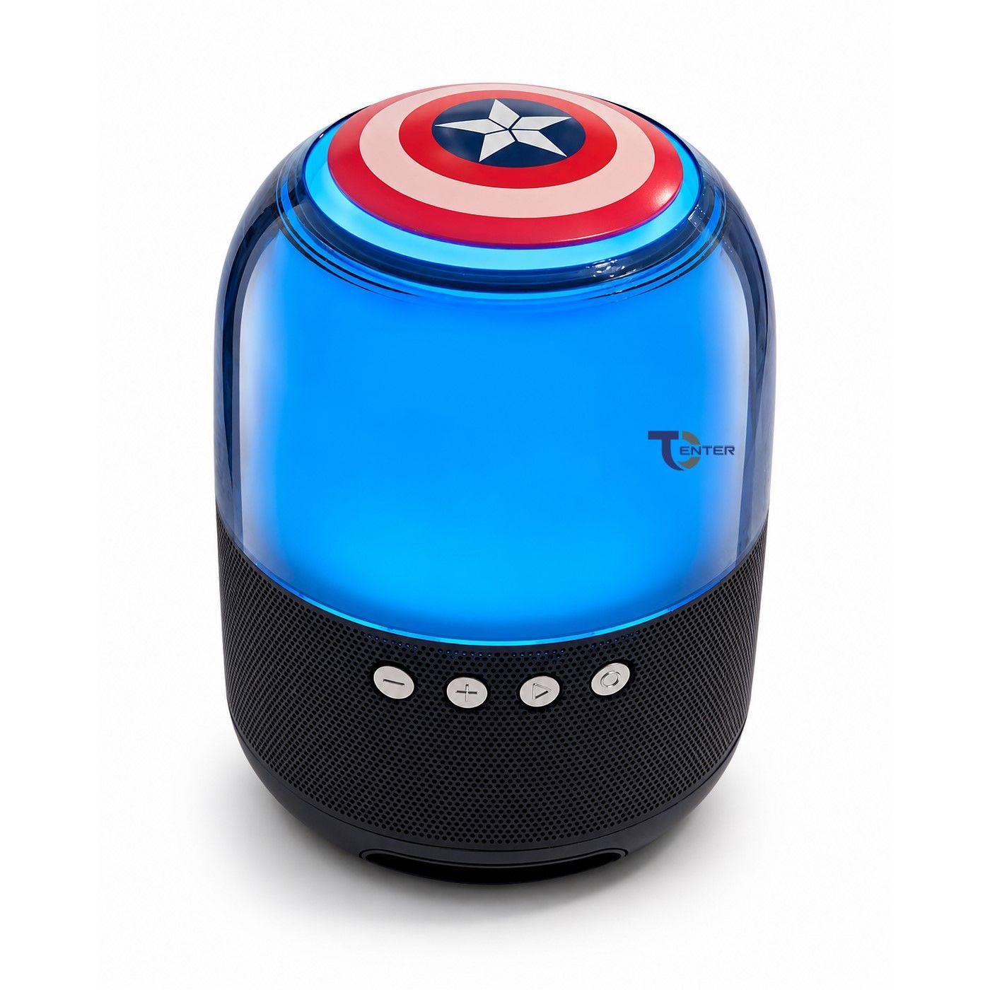 Parlante Portátil Inalámbrico Bt QS-S1 Marvel Capitán América LED-0