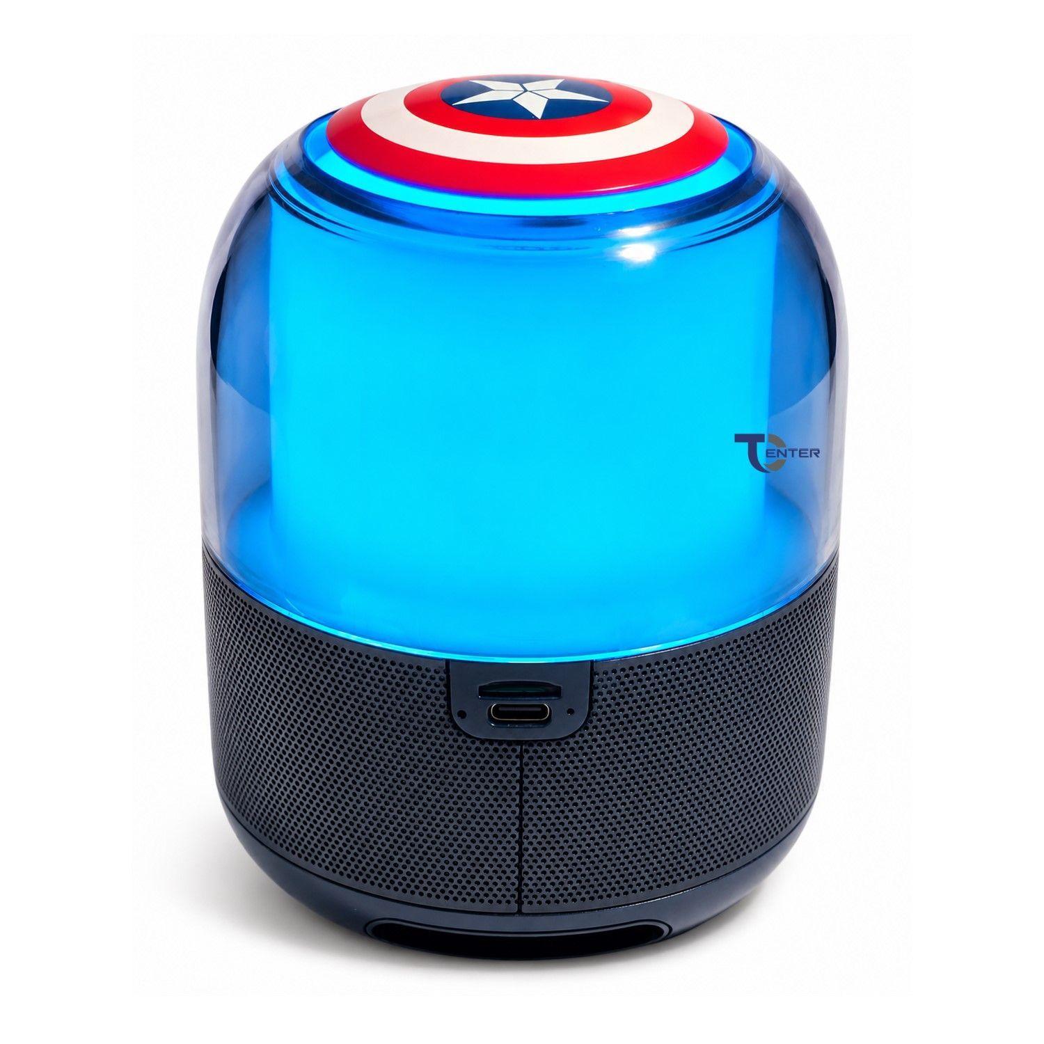 Parlante Portátil Inalámbrico Bt QS-S1 Marvel Capitán América LED-2