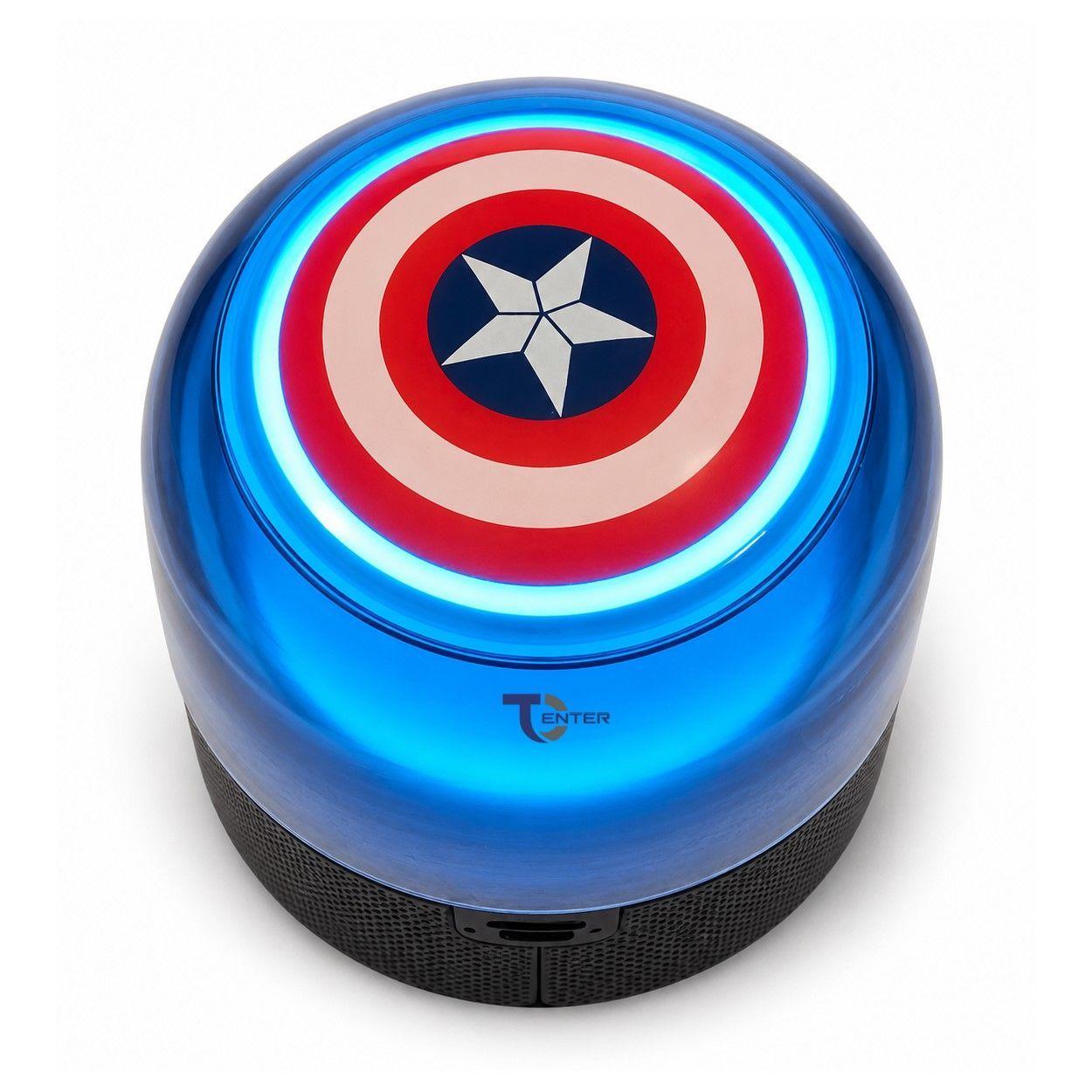Parlante Portátil Inalámbrico Bt QS-S1 Marvel Capitán América LED-3