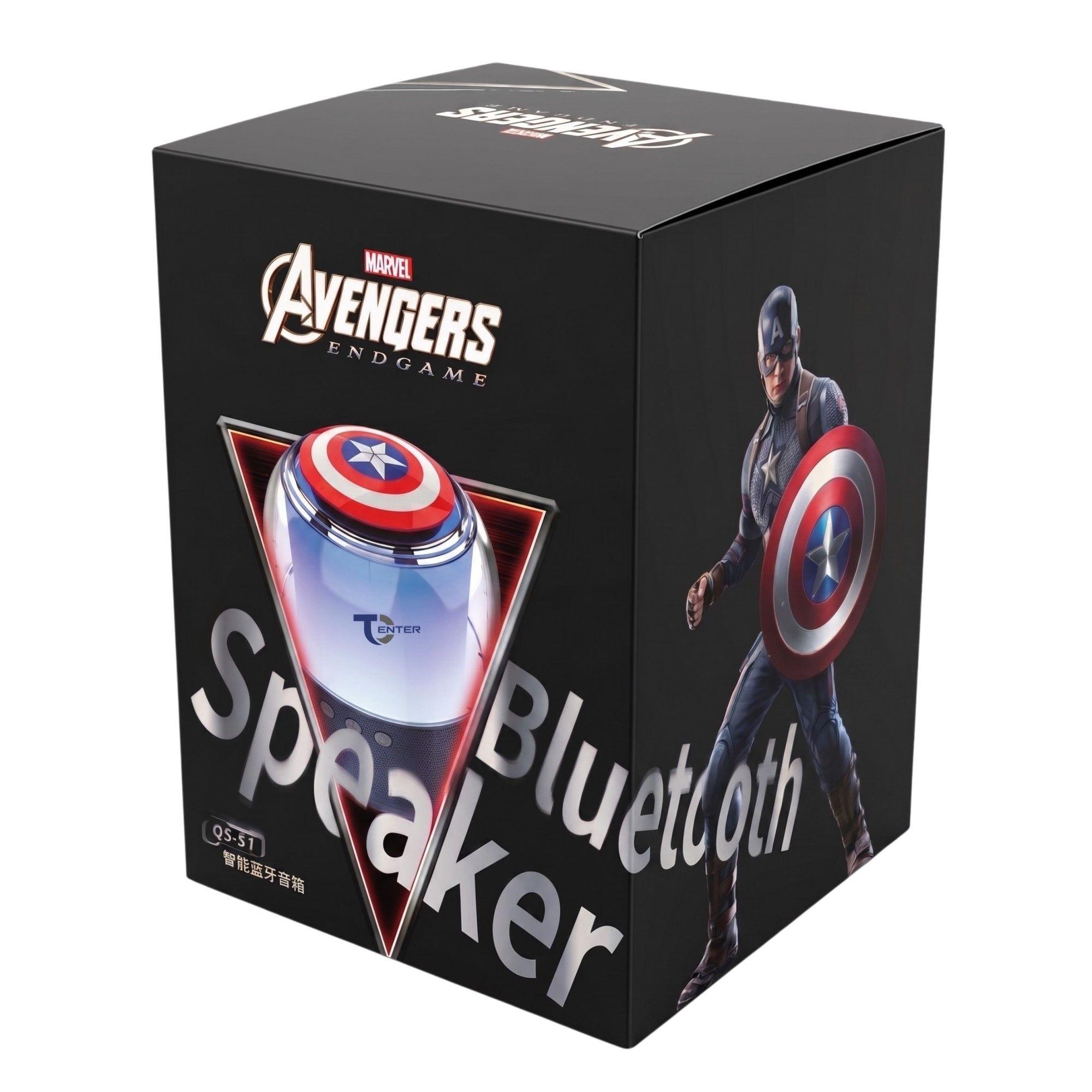 Parlante Portátil Inalámbrico Bt QS-S1 Marvel Capitán América LED-4