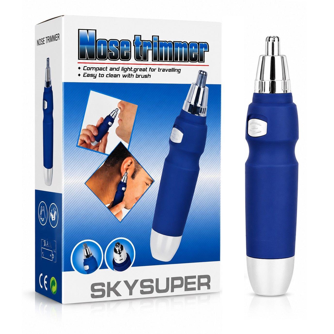 Maquina Depiladora Nasal Cortadora De Pelos Nariz Orejas Azul-0