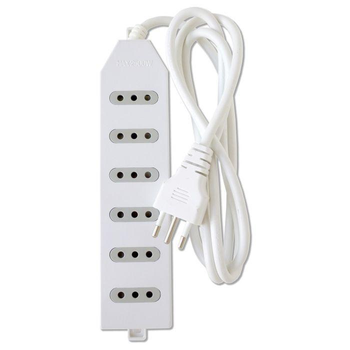 Alargador Electrico 1.5 Mts 6 Pos Blanco-0