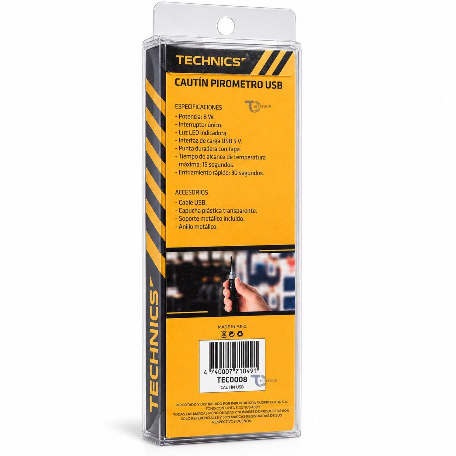 Cautín Pirómetro USB 8W 5V Technics TEC0008-4
