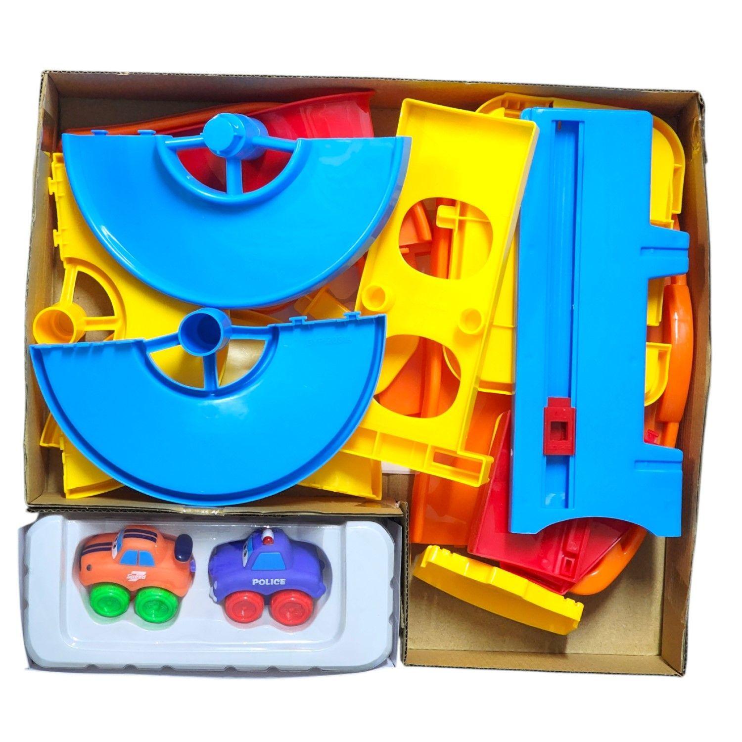 Set de Pista Estacionamiento 20pz + 2 Autos Infantil DBG1608-3