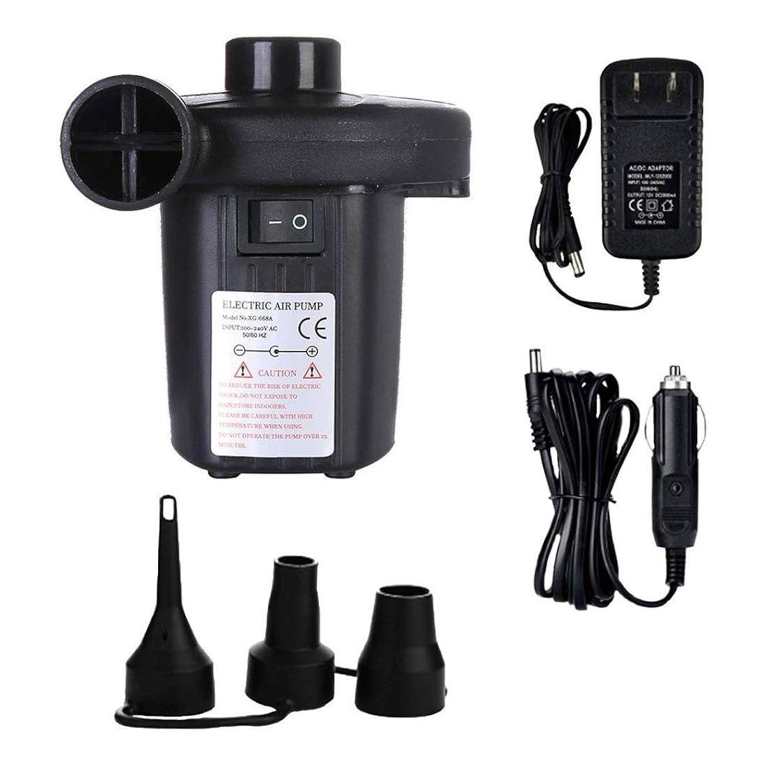 Inflador De Aire Portátil Eléctrico 220/12v 3 Boquillas XG-668A -2
