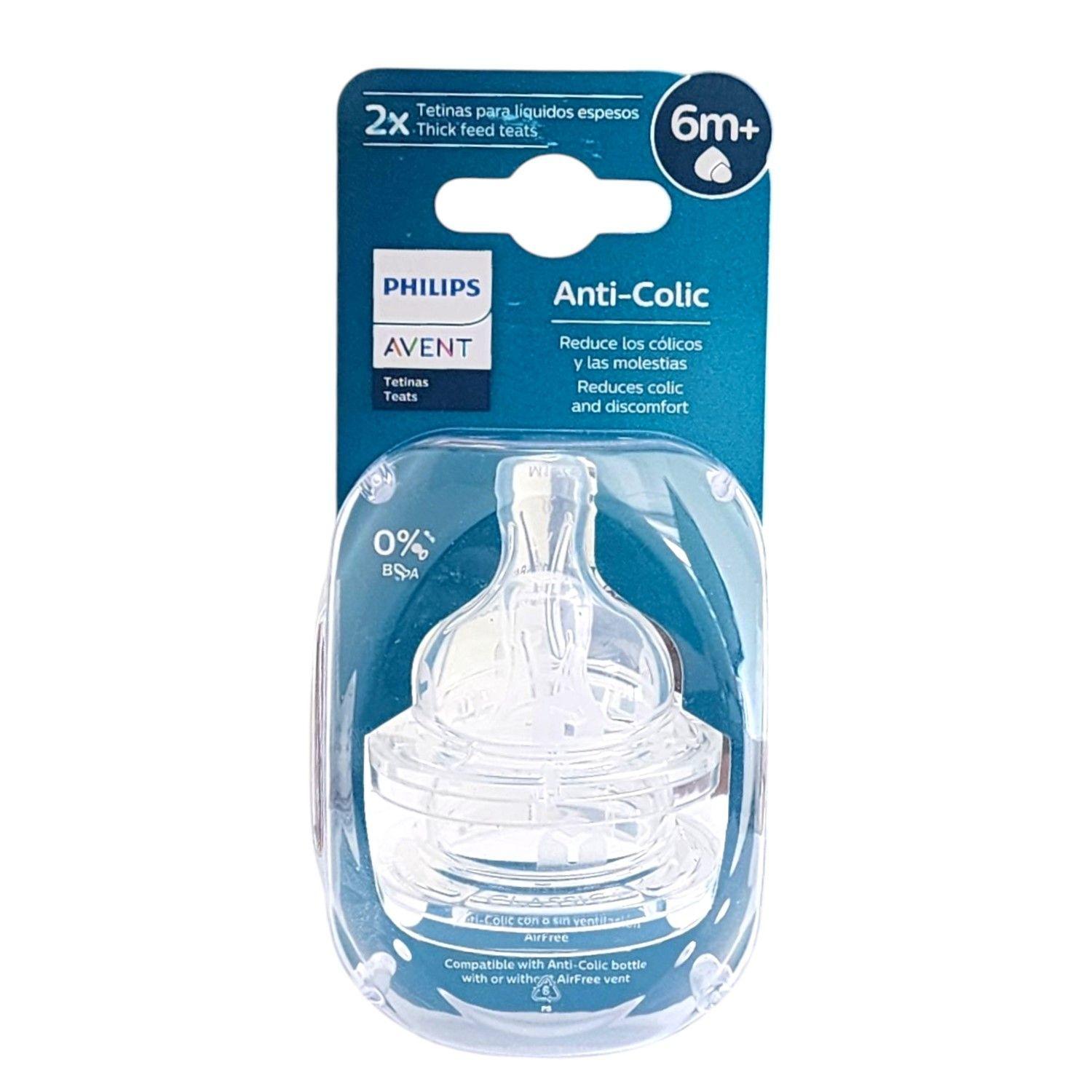 Tetina Anticólicos para Líquidos Espesos 6m+ Avent Scy766/02-3