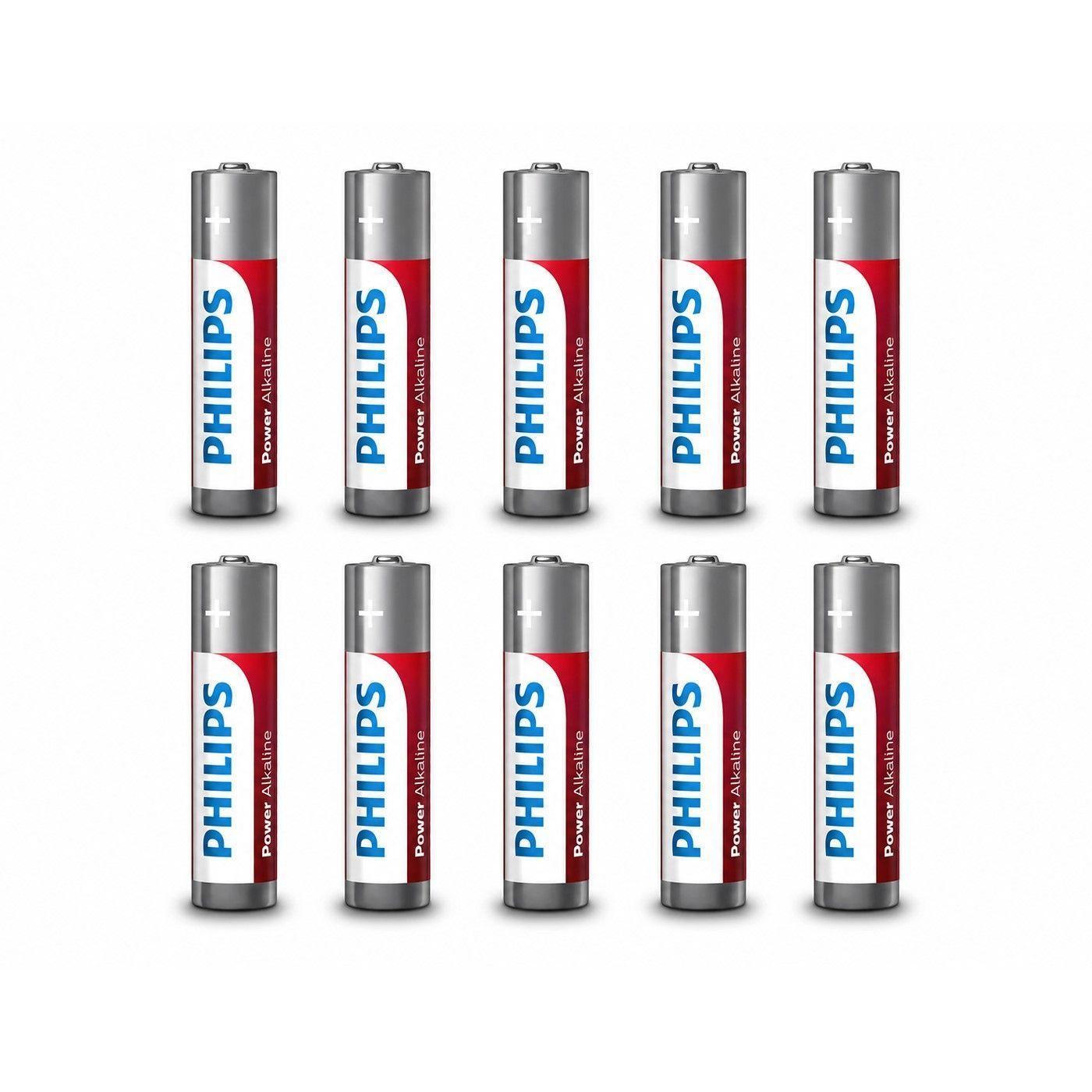 Pack 10 Pilas Alcalinas AAA Philips Power Alcaline LR03 1.5v-1