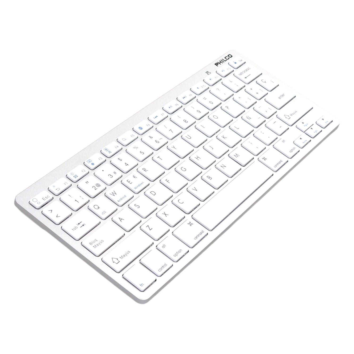 Teclado Inalámbrico Bt Ultra Slim AP382 Blanco Philco-2