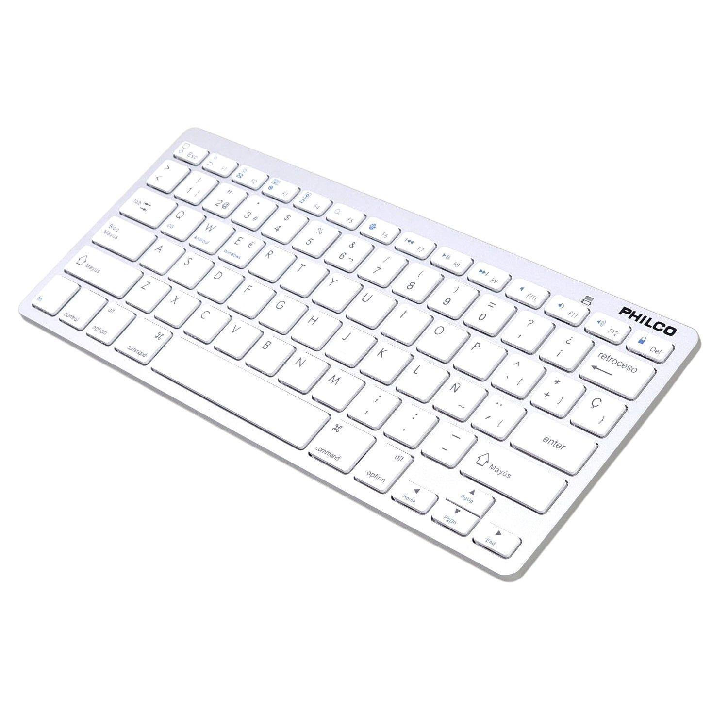Teclado Inalámbrico Bt Ultra Slim AP382 Blanco Philco-3