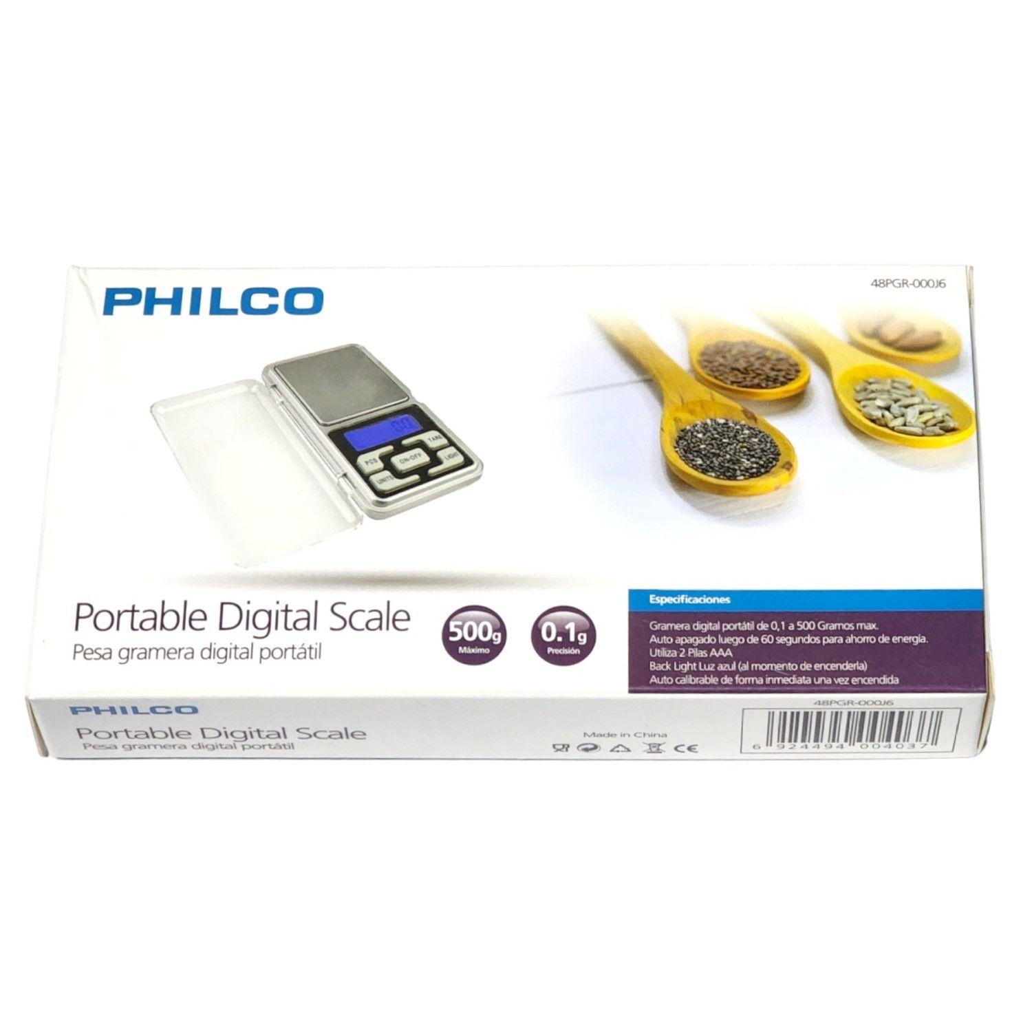 Mini Pesa Digital Gramera 0.1 a 500gr Philco-6