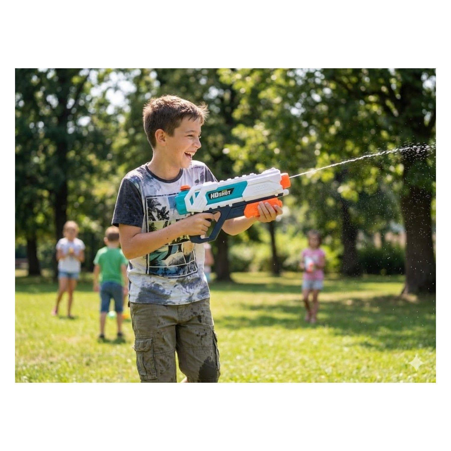 Juguete Pistola Lanza Agua 4 Chorros Tanque 890ml DBG1632-5