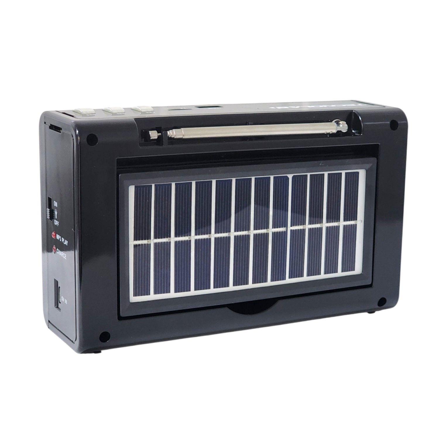 Radio Portátil AM FM SW Solar Band 3 LED USB TL635 Tecnolab-4